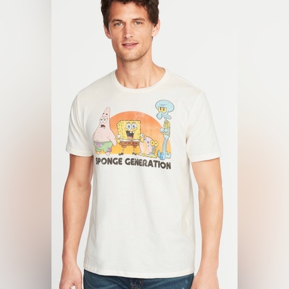 Old Navy Men’s Sponge Bob Generation T-shirt Sz. Small - Picture 2 of 4